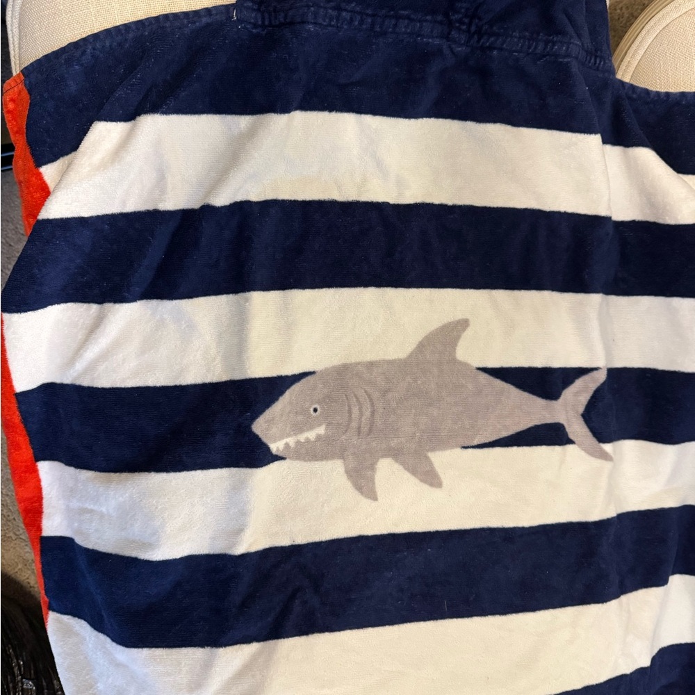 Striped Shark Beach Towel pottery barn kids